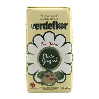 Yerba Mate Menta y Jengibre x 500 gr (Verdeflor)