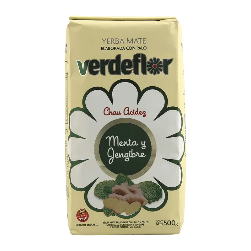 Yerba Mate Menta y Jengibre x 500 gr (Verdeflor)