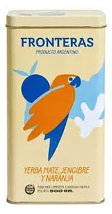 Lata de Yerba Mate de Jengibre y Naranja x 500 gr (Fronteras)