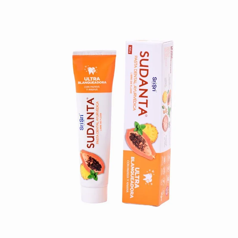 Sudanta Half Pasta Dental Ayurvedica Ultra Blanqueadora x 100 gr (Sri Sri)