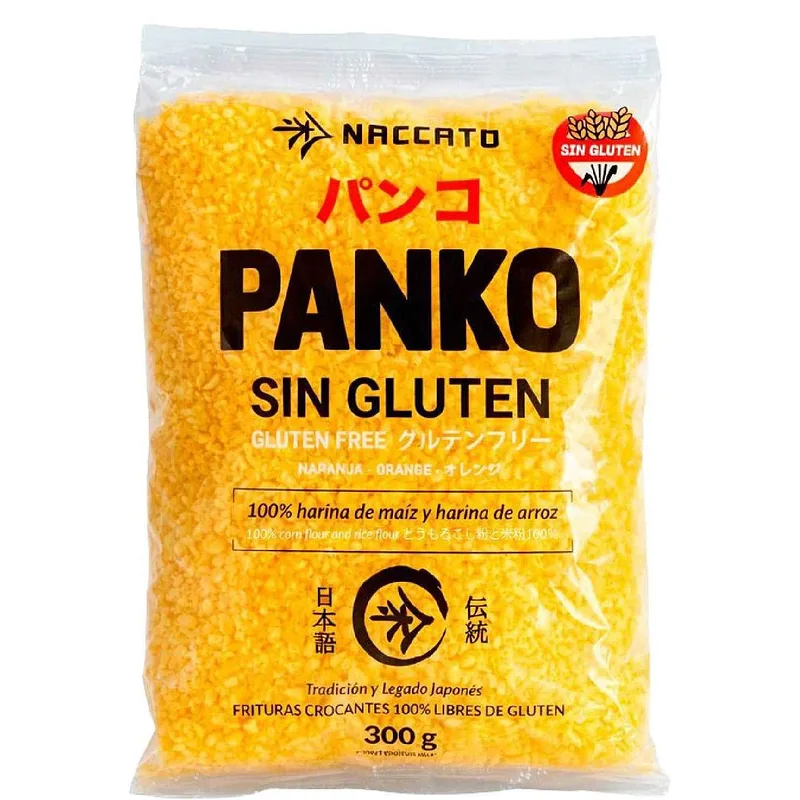 Panko Estilo Japones sin Gluten Naranja x 300 Gr   (Naccato)