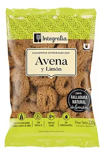 Galletitas Anillos Avena y Limon x 200 gr (Integralia)