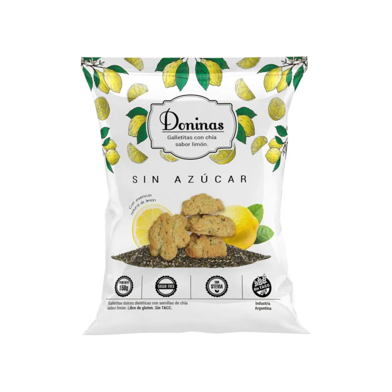Galletitas Sabor Limon sin Azucar x 150 gr (Doninas)