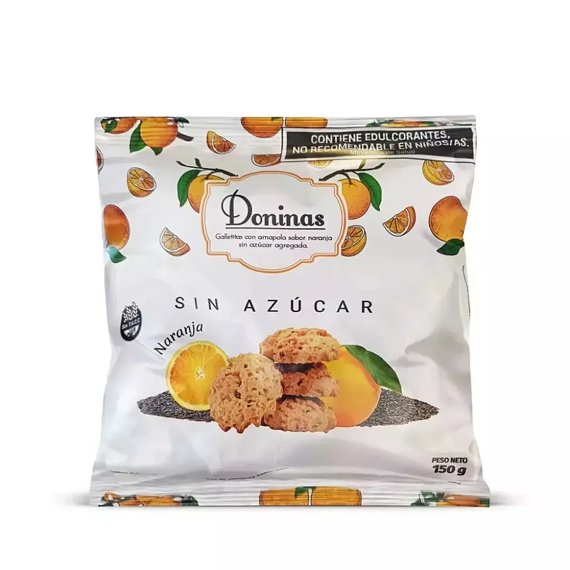 Galletitas Sabor Naranja sin Azucar x 150 gr (Doninas)