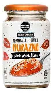 Mermelada con Semillas Durazno x 400 gr (Cuarto Creciente)