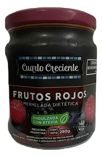 Mermelada con Stevia Frutos Rojos x 280 gr (Cuarto Creciente)
