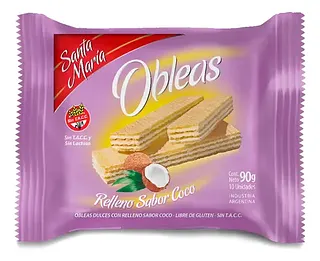Oblea Coco x 90 gr sin Tacc (Santa Maria)