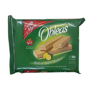 Oblea Limon x 90 gr sin Tacc (Santa Maria)