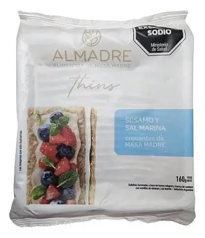 Thins Sesamo y Sal Marina x 160 gr (Almadre)