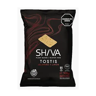 Tostis Jalapeno y Limon (veganas y sin tacc) x 100 gr (Shiva)