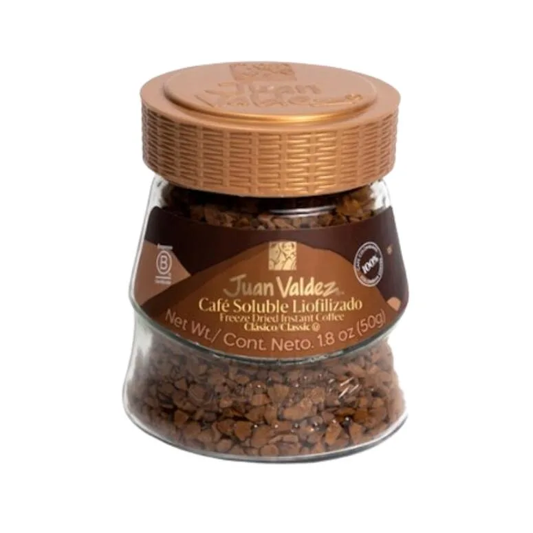 Cafe Soluble Liofilizado con Cafe Tostado Clasico x 50 gr (Juan Valdez)