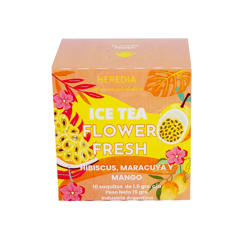 Ice Tea Flower Fresh (Hibiscus Maracuya Mango) x 10 u (Heredia)