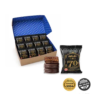 Alfajor Negro 70 % Cacao x 45 gr - 18 Unidades (Entre Dos)