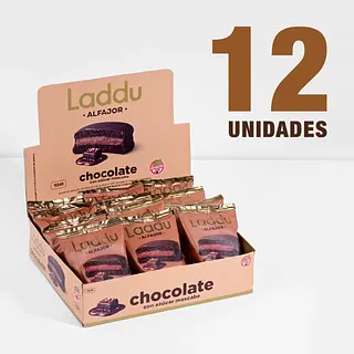 Alfajor de Chocolate con Azucar Mascabado Vegano x 12 u (Laddu)
