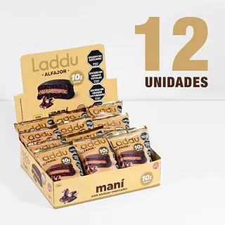 Alfajor de Mani con Azucar Mascabado Vegano x 12 u (Laddu)