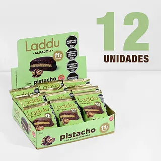 Alfajor de Pistacho con Azucar Mascabado Vegano x 12 u (Laddu)