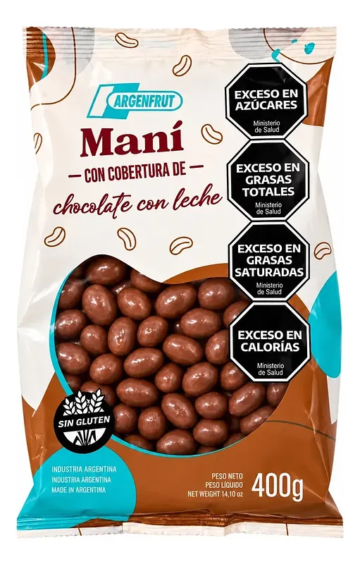 Mani con Cobertura Chocolate con Leche x 400 gr  (Argenfrut)