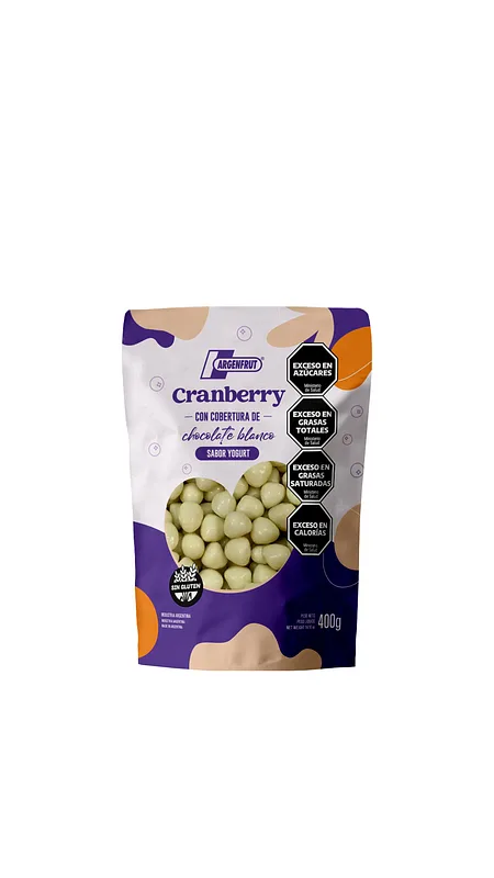 Cranberry con Cobertura Chocolate Blanco sabor Yogurt x 400 gr (Argenfrut)