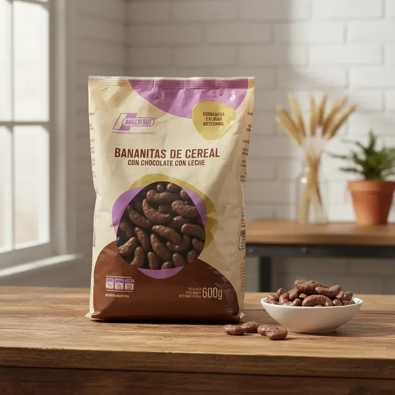 Bananitas de Cereal con Chocolate con Leche x 600 gr  (Argenfrut)