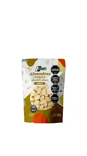 Almendras con Cobertura Chocolate Blanco Lemonchelo x 400 gr  (Argenfrut)