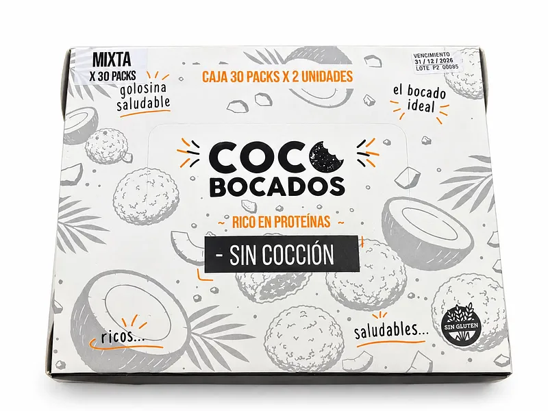 MIX de Bocaditos de Cacao y Nuez / Algarroba y Pasas de Uva x 30 u (Coco Bocados)