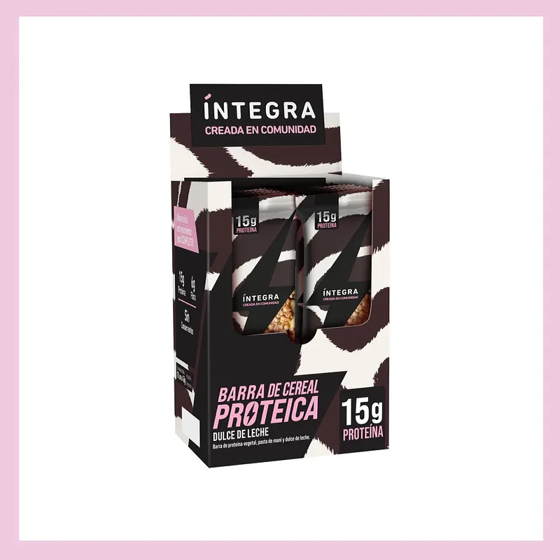  Barritas de Cereal Proteica Dulce de Leche x 45 gr x 10 u (Integra)