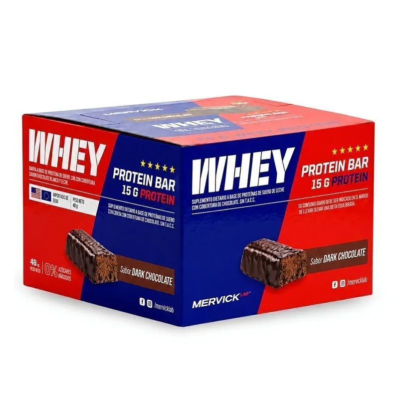 Protein Bar Chocolate Whey Protein x 12 Unidades (Mervick)