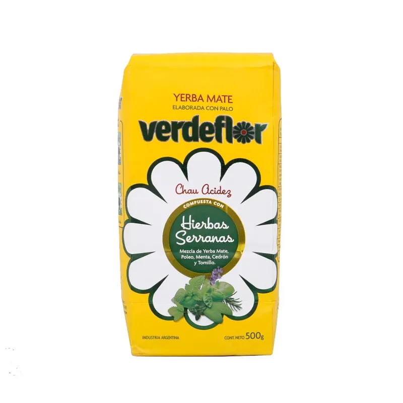 Yerba Mate Verdeflor x 1 Kg Pack 6 Unid. - Hierbas Serranas - (Verdeflor)