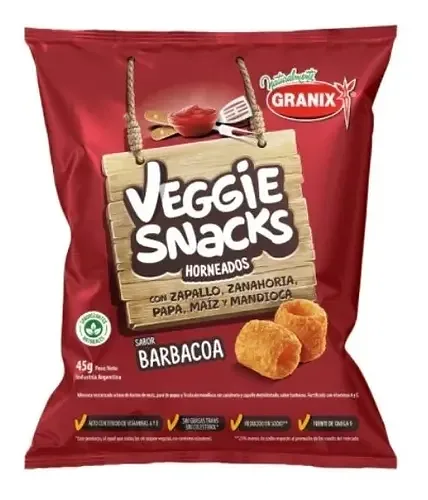 Veggie Snacks Sabor Barbacoa x 45 gr (Granix)