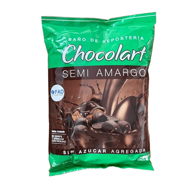 Bano Repostero Chocolate Semi Amargo sin Azucar Agregada x 500 gr (Chocolart)