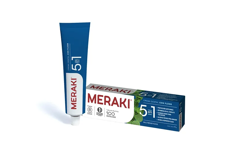 Pasta Dental Natural Multibeneficios 5 en 1 Tea Tree x 90 Gr (Meraki)