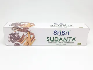Sudanta Pasta Dental Ayurvedica Cuidado Total Libre de Fluor x 100 gr (Sri Sri)