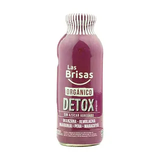 Jugo Detox Organico Manzana, Remolacha, Naranja Pera y Maracuya x 330 ml (Las Brisas)