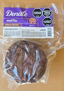 Muffin Chocolate con Chips x 120 gr (Denale)