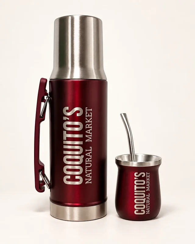 Combo Mate y Termo Bordo x 1.0 lt (Coquitos)