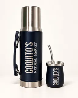 Combo Mate y Termo Azul x 1.0 lt (Coquitos)