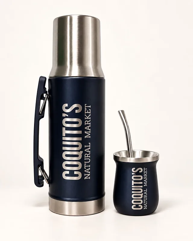 Combo Mate y Termo Azul x 1.0 lt (Coquitos)
