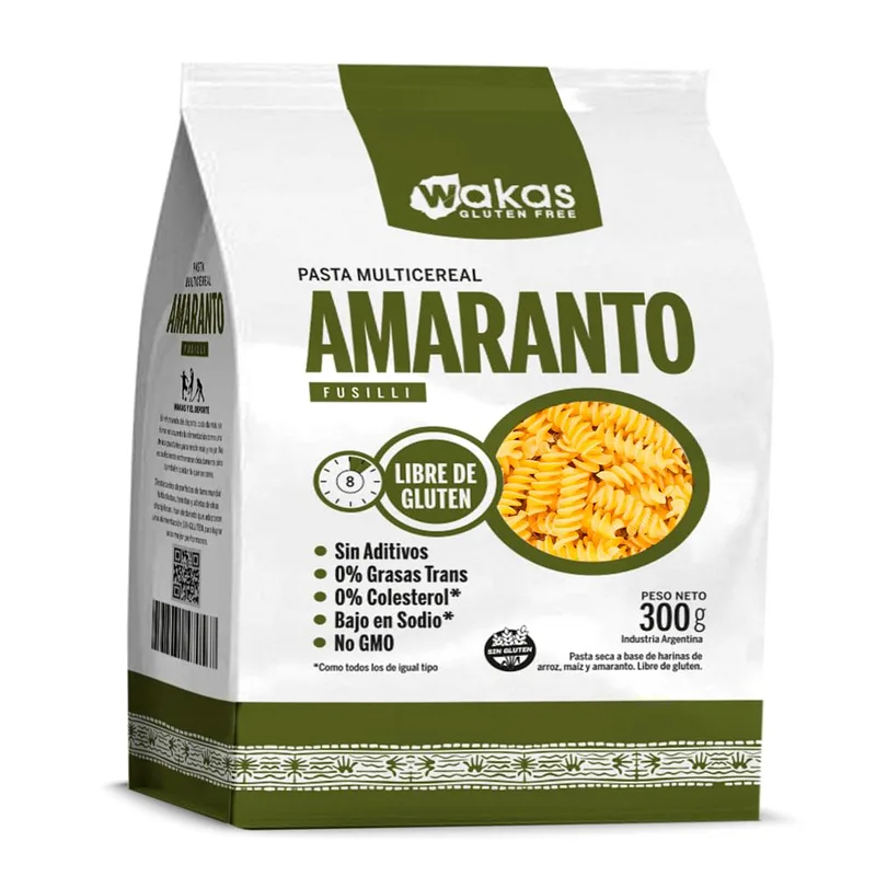 Fusilli Multicereal con Amaranto x 300 gr (Wakas)