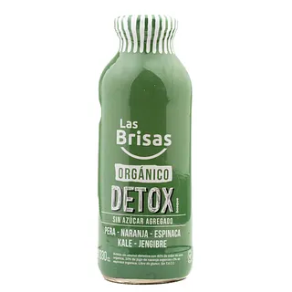 Jugo Detox Organico Naranja, Pera, Kale, Jengibre y Espinaca x 330 ml (Las Brisas)