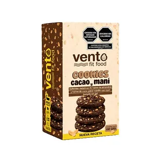 Galletitas Cookies de Cacao y Mani x 150 gr (Vento Fit)