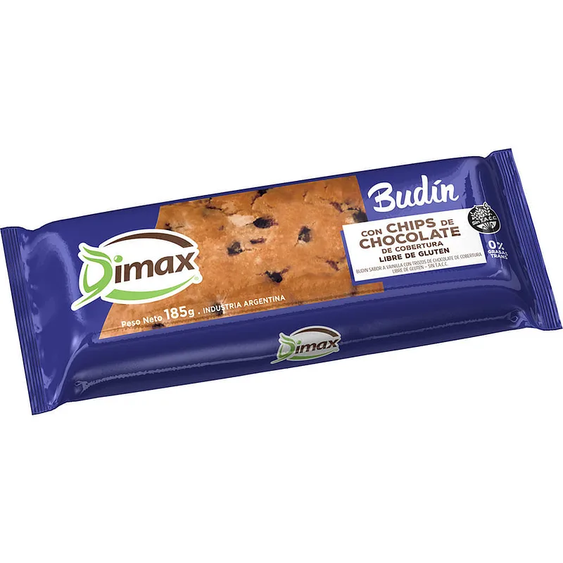 Budin con Chips de Chocolate x 185 gr (Dimax)