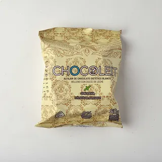 Alfajor Blanco sin Azucar Agregada con Stevia x 50 gr x 12 u (Chocoleit)