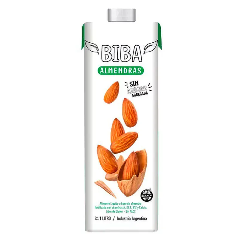 Leche de Almendras x 1 lt x 8 u (Biba)