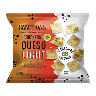 Galletitas Crackers Queso Light x 100 gr (Canvas)