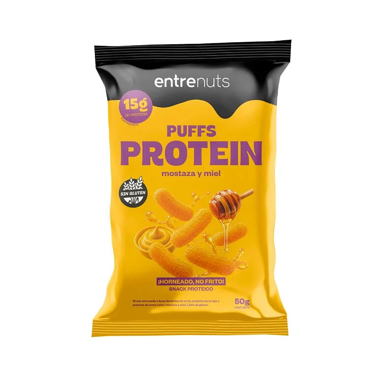 Puffs Protein Mostaza y Miel x 50 gr (Entrenuts)