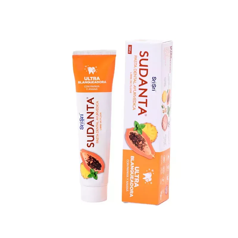 Sudanta Half Pasta Dental Ayurvedica Ultra Blanqueadora x 200 gr (Sri Sri)