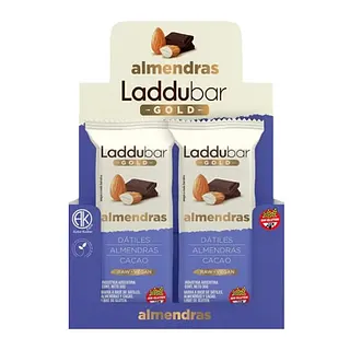 Barrita Gold Datiles Almendras y Cacao x 30 gr x 12 u (Laddu)