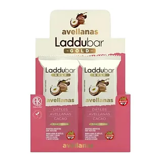 Barrita Gold Datiles Avellanas y Cacao x 30 gr x 12 u (Laddu)