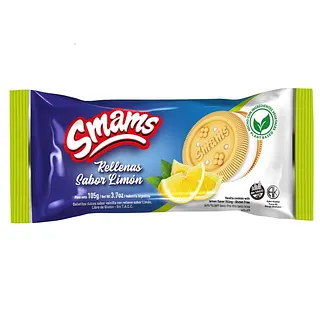 Galletitas Rellenas Smams Sabor Limon sin Tacc Kosher (Smams)
