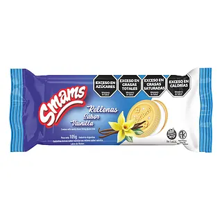 Galletitas Rellenas Smams Sabor Vainilla sin Tacc Kosher x 105 gr (Smams)